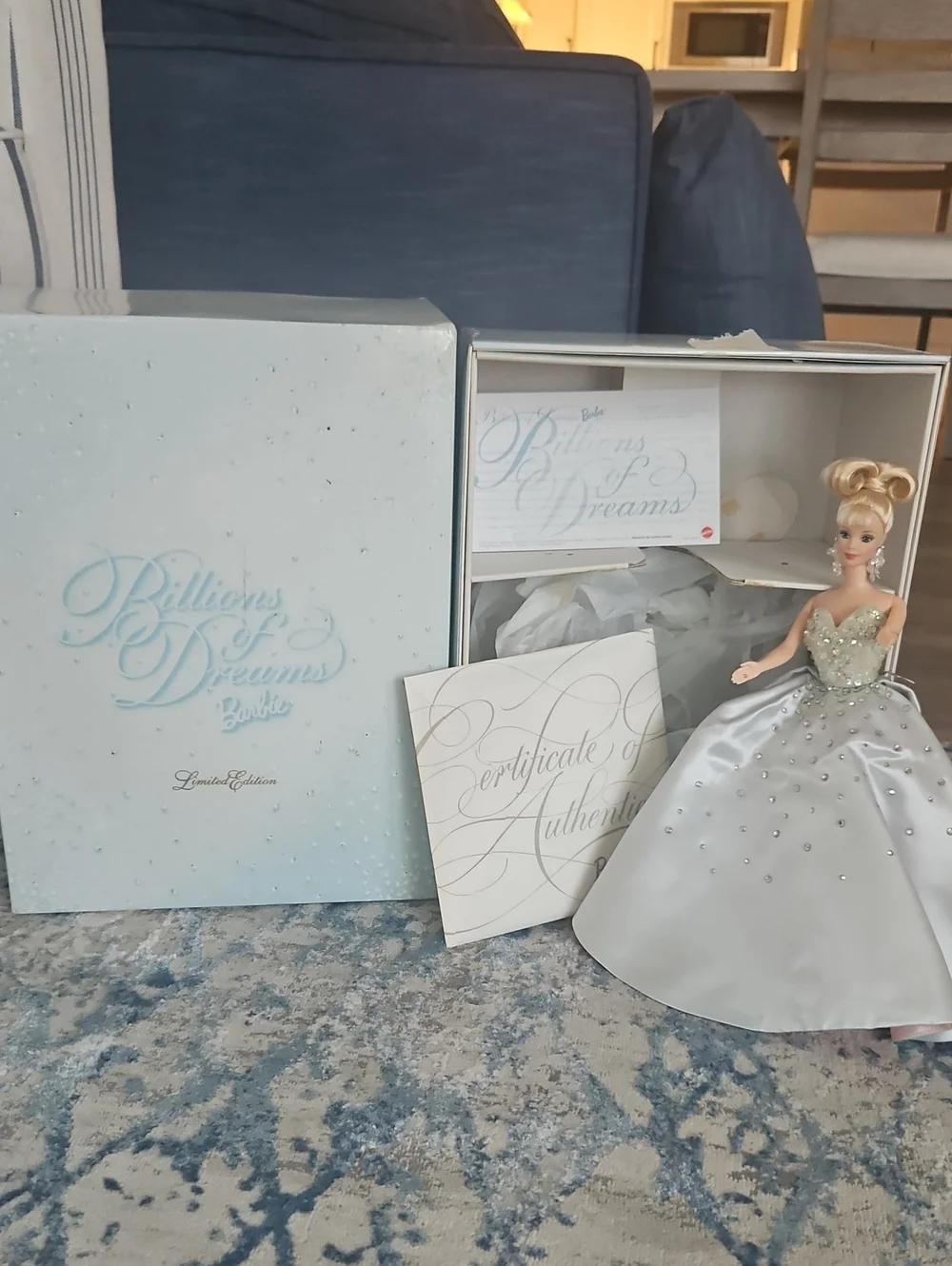 Vintage Billions Of Dreams Barbie . Gown with Crystal Accents. Original Box